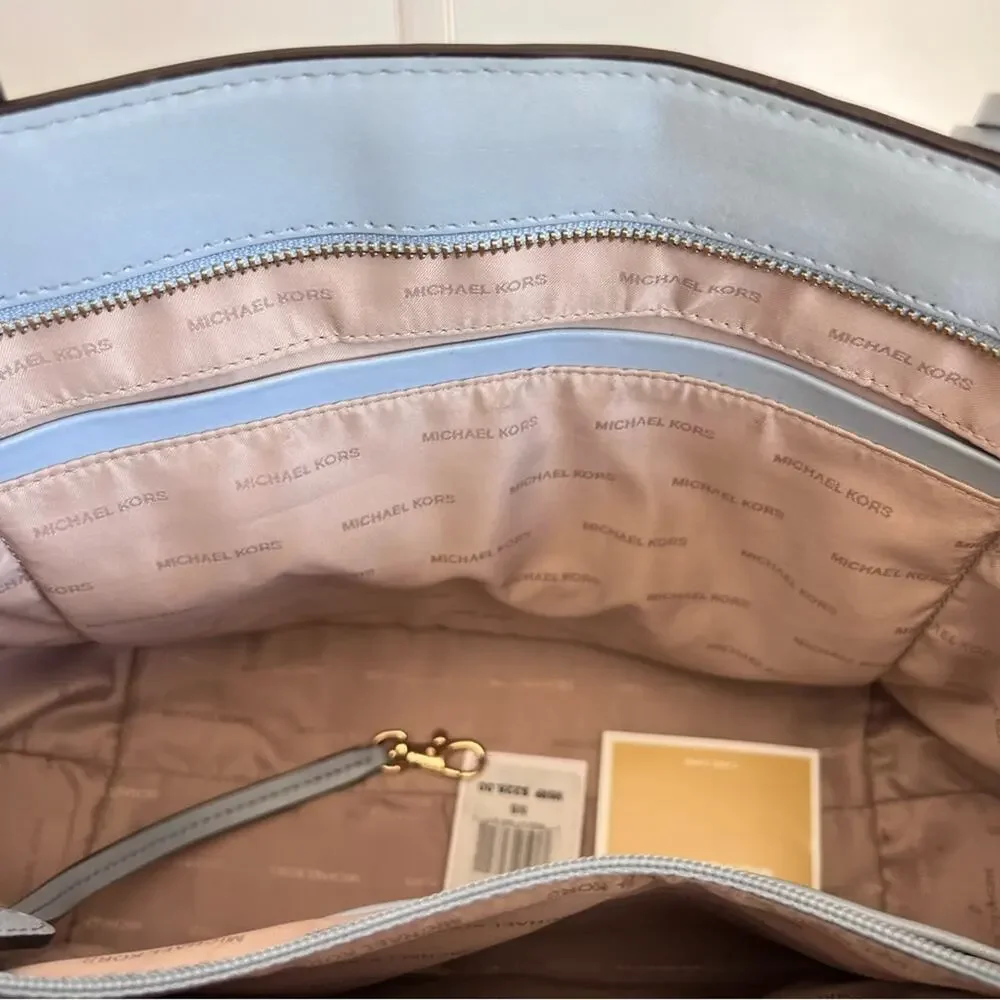 Michael Kors Whitney Pebbled Leather Tote Pale Blue‎